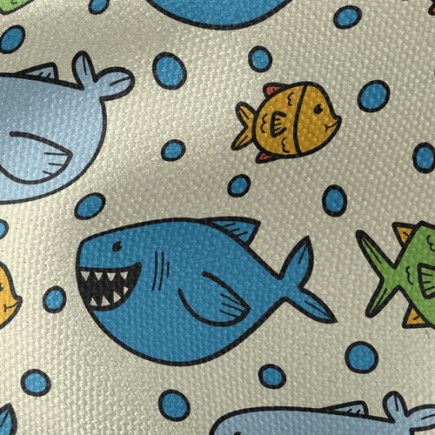 搞笑張嘴鯊魚帆布(幅寬150公分)