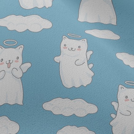 可愛天使貓咪雪紡布(幅寬150公分)