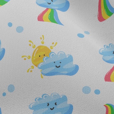 太陽雲朵彩虹雪紡布(幅寬150公分)