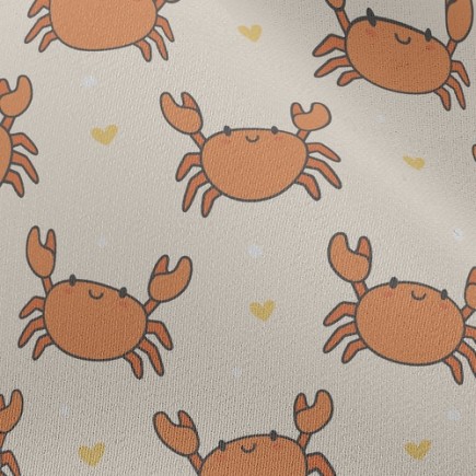 可愛的螃蟹雪紡布(幅寬150公分)