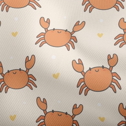 可愛的螃蟹雙斜布(幅寬150公分)