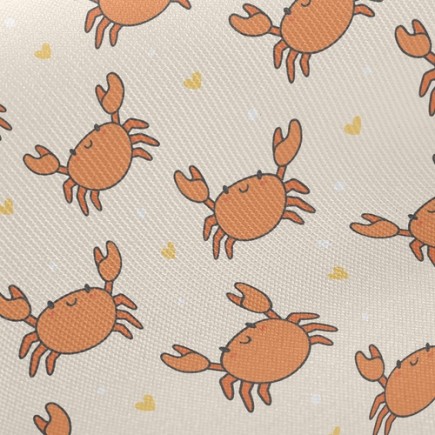 可愛的螃蟹斜紋布(幅寬150公分)