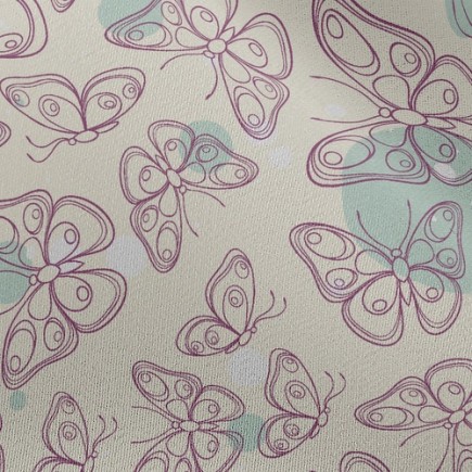 素雅的蝴蝶雪紡布(幅寬150公分)