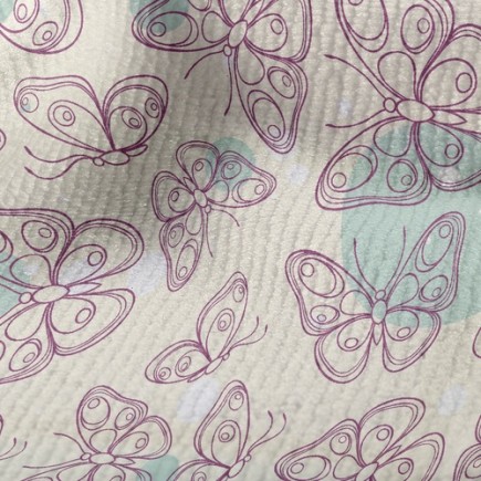 素雅的蝴蝶毛巾布(幅寬160公分)