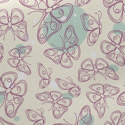 素雅的蝴蝶斜紋布(幅寬150公分)