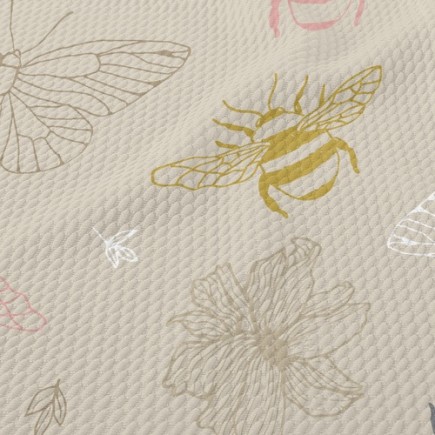 蜜蜂和蝴蝶泡泡布(幅寬160公分)
