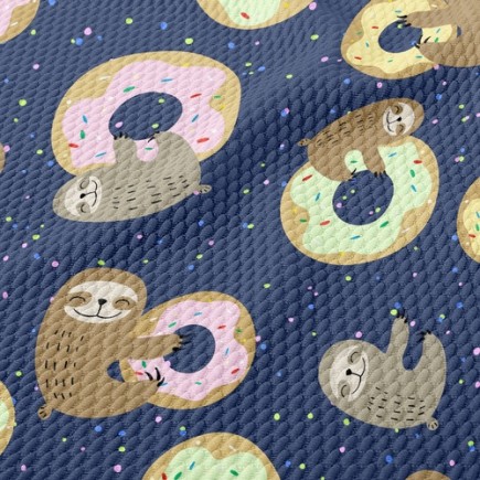 樹懶愛吃甜甜圈泡泡布(幅寬160公分)