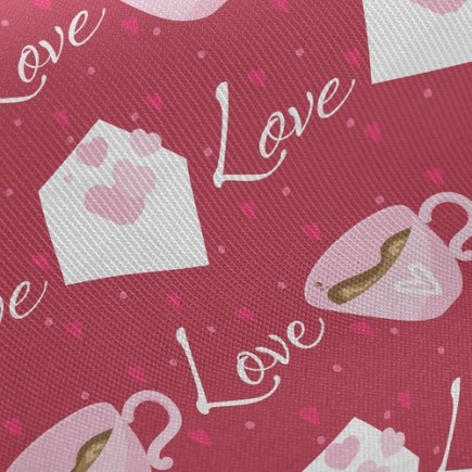 愛的信愛的咖啡斜紋布(幅寬150公分)