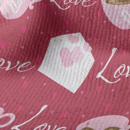 愛的信愛的咖啡毛巾布(幅寬160公分)