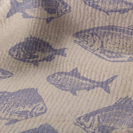 深海大條魚兒毛巾布(幅寬160公分)