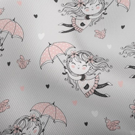 飛天雨傘少女雙斜布(幅寬150公分)