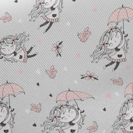 飛天雨傘少女斜紋布(幅寬150公分)