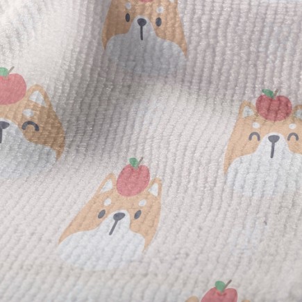 頭頂蘋果柴犬毛巾布(幅寬160公分)