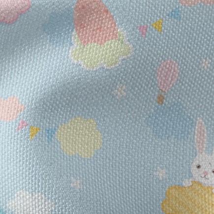 粉嫩雲上兔子帆布(幅寬150公分)