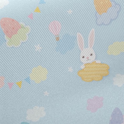 粉嫩雲上兔子斜紋布(幅寬150公分)
