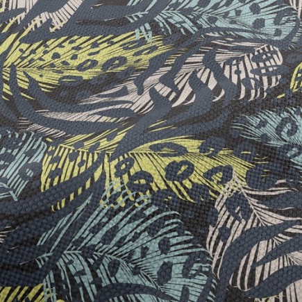 熱帶風格動物紋麻布(幅寬150公分)