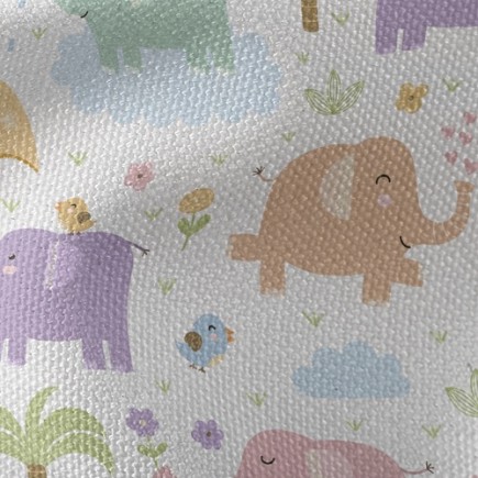 繽紛大象愛乾淨帆布(幅寬150公分)
