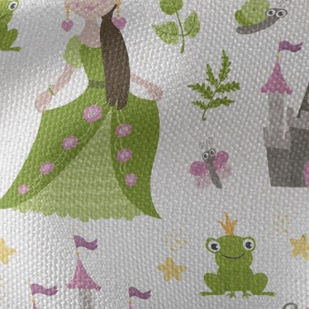 青蛙王子與公主帆布(幅寬150公分)