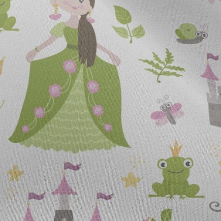 青蛙王子與公主雪紡布(幅寬150公分)