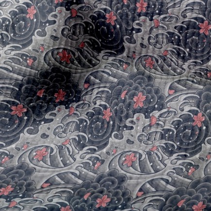 櫻花海浪毛巾布(幅寬160公分)