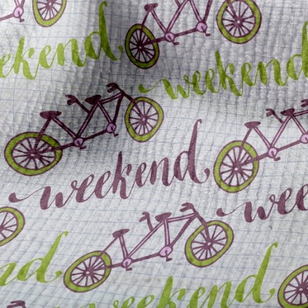 周末雙人腳踏車毛巾布(幅寬160公分)