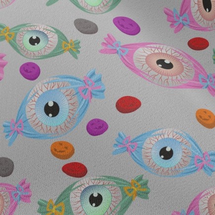 驚悚眼球包裝糖果雪紡布(幅寬150公分)