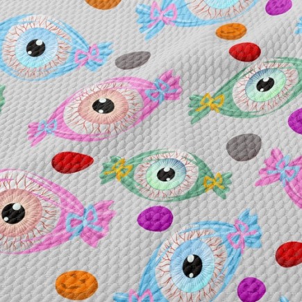 驚悚眼球包裝糖果泡泡布(幅寬160公分)
