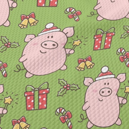 粉紅小豬聖誕快樂泡泡布(幅寬160公分)
