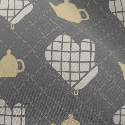 格紋手套茶壺雪紡布(幅寬150公分)