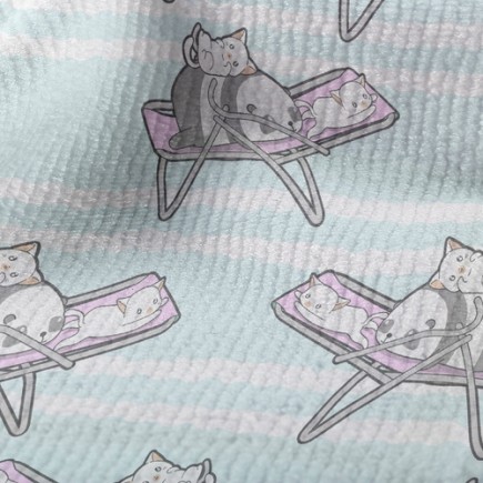 小貓貓熊曬太陽毛巾布(幅寬160公分)