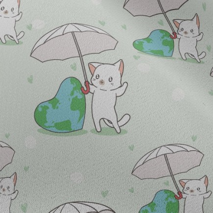 貓咪愛護地球雪紡布(幅寬150公分)