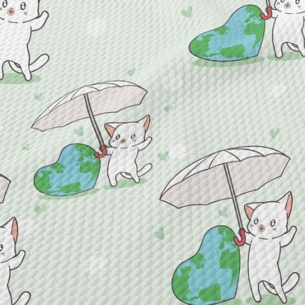 貓咪愛護地球泡泡布(幅寬160公分)