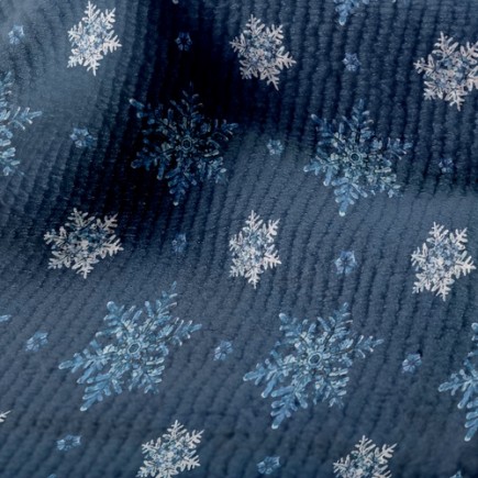 聖誕雪花毛巾布(幅寬160公分)