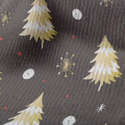 金光閃閃聖誕樹毛巾布(幅寬160公分)