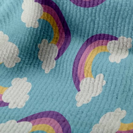 彩虹雲朵毛巾布(幅寬160公分)