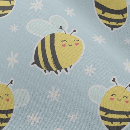 微笑愛心蜜蜂雪紡布(幅寬150公分)