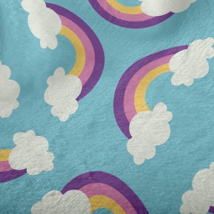 彩虹雲朵法蘭絨(幅寬150公分)