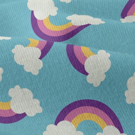 彩虹雲朵仿棉布(幅寬150公分)