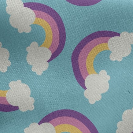 彩虹雲朵刷毛布(幅寬150公分)