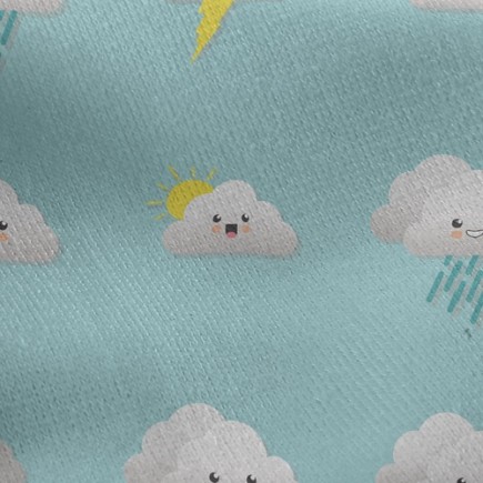 氣象表情包刷毛布(幅寬150公分)