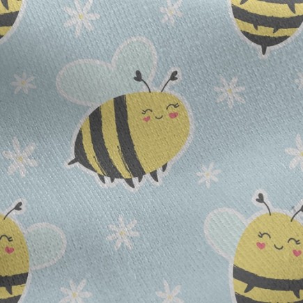 微笑愛心蜜蜂刷毛布(幅寬150公分)