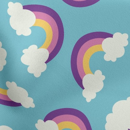 彩虹雲朵薄棉布(幅寬150公分)