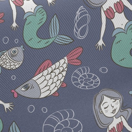 文靜美麗美人魚斜紋布(幅寬150公分)
