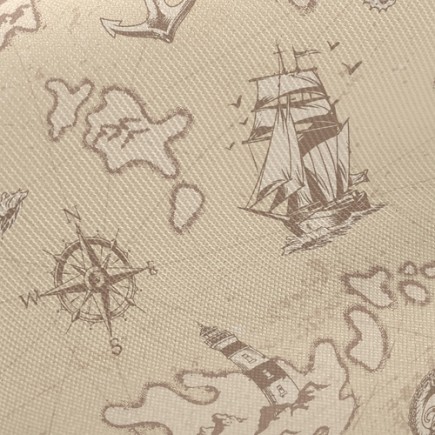帆船航海地圖斜紋布(幅寬150公分)