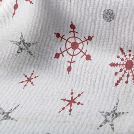 聖誕迷幻雪花毛巾布(幅寬160公分)