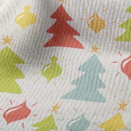 亮眼聖誕樹毛巾布(幅寬160公分)