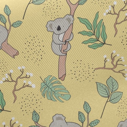 可愛抱樹無尾熊斜紋布(幅寬150公分)