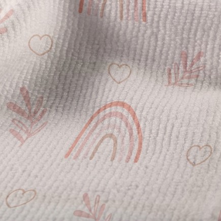 柔美彩虹葉子毛巾布(幅寬160公分)