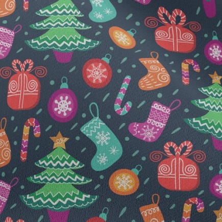 繽紛聖誕禮物雪紡布(幅寬150公分)