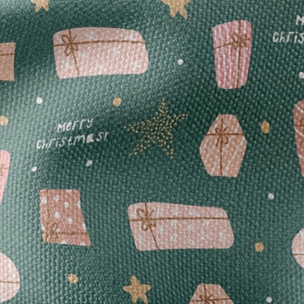 星星聖誕禮物帆布(幅寬150公分)